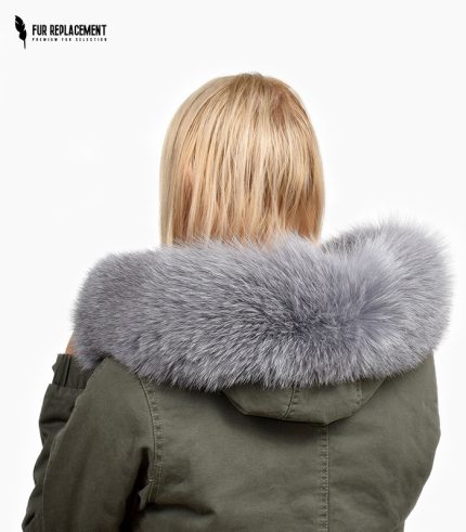 Raccoon Fur Trim Replacement Collar (Grey)