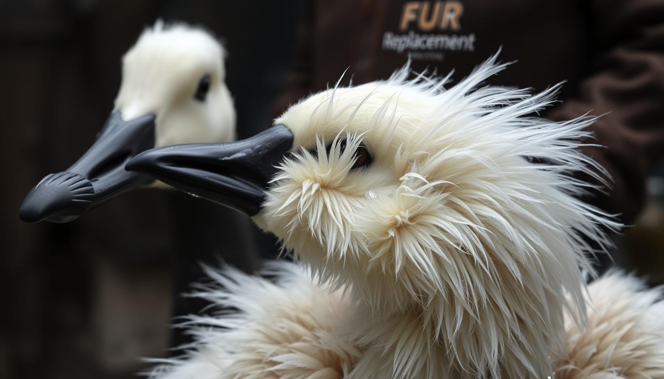 canada goose fur after rain