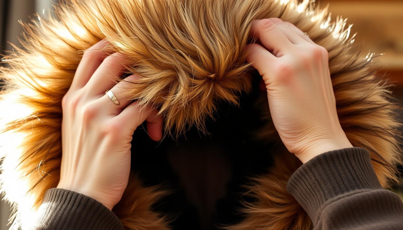 how to fluff a fur hood